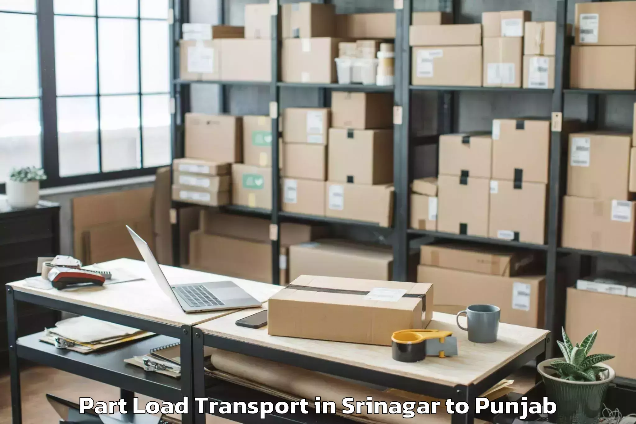 Affordable Srinagar to Rajpura Part Load Transport